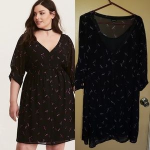 Torrid size 2 dragonfly shirt dress